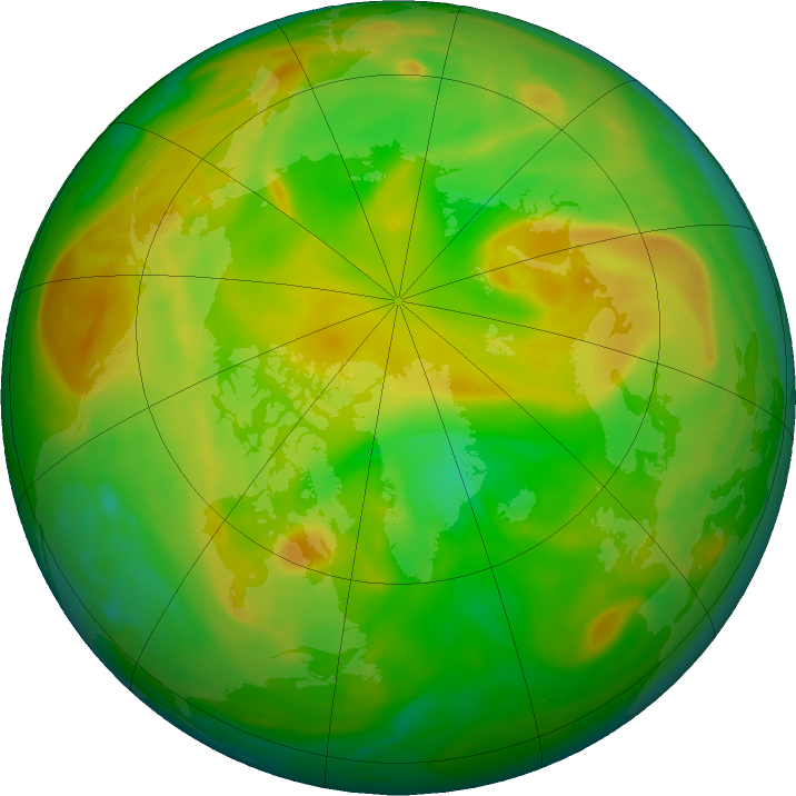 Arctic ozone map for 07 June 2018